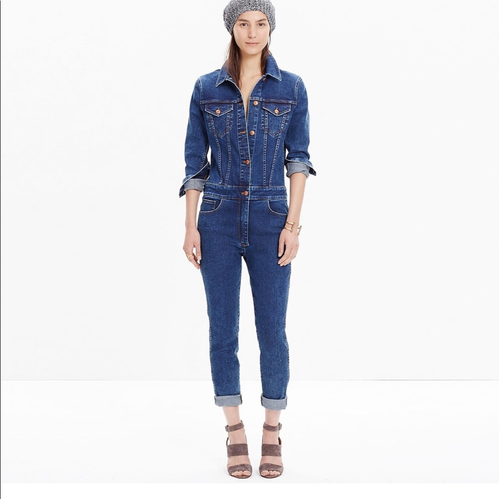NWT - Madewell Rivet & Thread Denim Coverall Jumpsuit - Size Medium